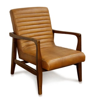 CHANNEL BACK LOUNGE | Muifield Channel Back Lounge Chair | Solid Teak Wood | Medium Stain Finish | H