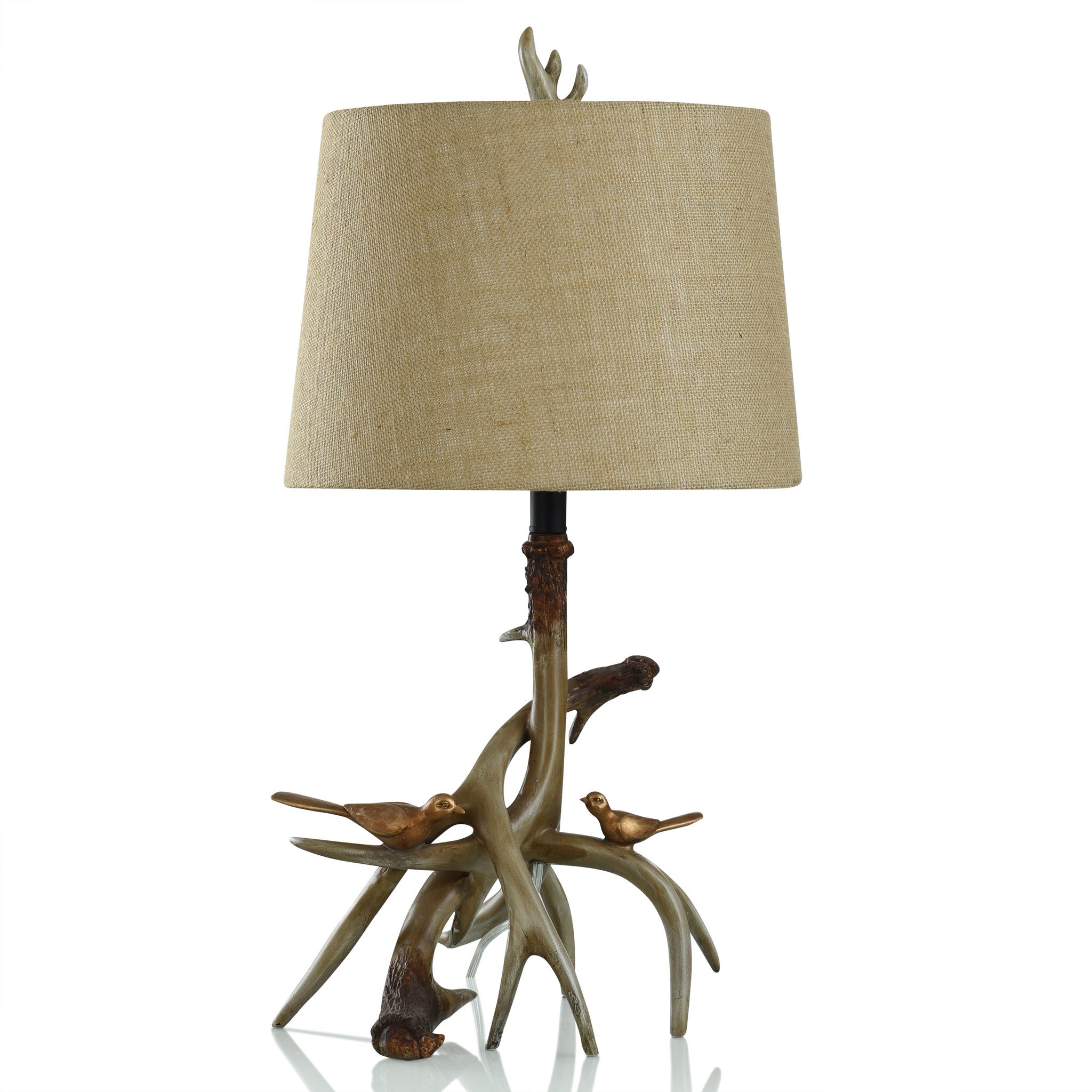 camo end table with lamp