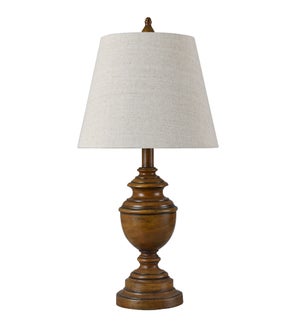 FRENCH OAK | FRENCH OAK | Classic Traditional Accent Table Lamp | Made in Cambodia | 12in w X 25in h