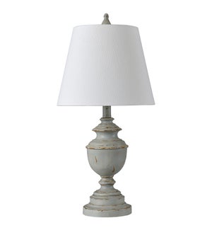 BASILICA SKY | Classic Traditional Accent Table Lamp | Made in Cambodia | 12in w X 25in ht X 12in d