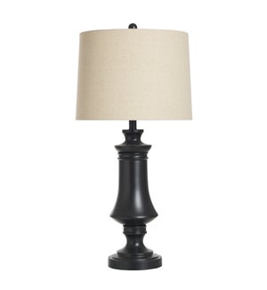 BRONZE | Table Lamp with Linen Hardback Shade | 31in Ht. | 150 Watts