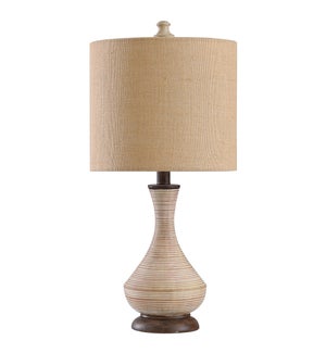 BISCUIT BEIGE | Resin Moulded Traditional Table Lamp | 23in ht. X 11in w. X 11in d. | 60 Watts