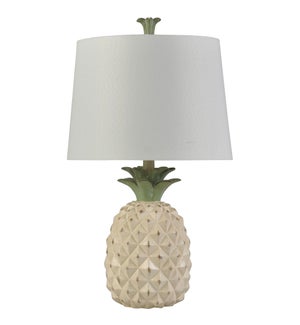 Dole Cream | Traditional Coastal Table Lamp | 100W | 3-Way | Hardback Shade