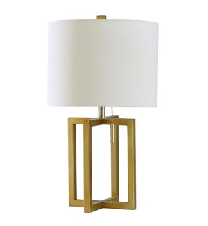 OLD GOLD | Transitional Table Lamp with Pull Chain | 22in ht. X 12in w. X 12in d. | 40 Watts