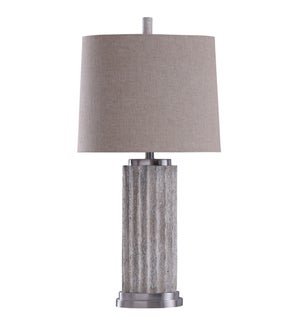 Esme | Rugged Washed Faux Stone and Metal Transitional Table Lamp | 100 Watts | 3-Way