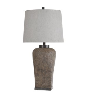 Ramsey Stone | 35in Stone Effect Table Lamp with a Square Base | 150W | 3-Way