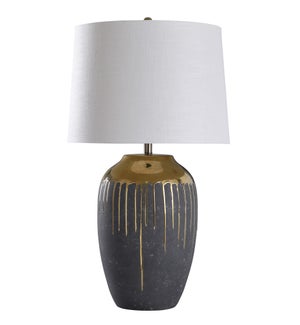 Marloe Gold | 35in Ceramic Base Table Lamp | 150 Watts | 3-Way