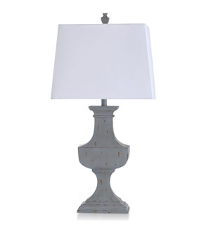BASILICA SKY | Traditional Colonial Style Table Lamp | 17in w X 34in ht X 10in d | 100 Watts