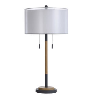 Lari Gray | 32in Modern Metal Table Lamp with Twin Pull Chains | 60W