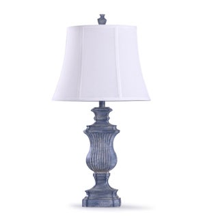 Tao's Denim | 30in Textured Colonial Table Lamp | 60W | 3-Way