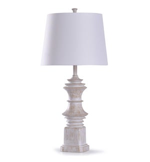 Caine Cream | 33in Traditional Subtle Baluster Inspired Table Lamp | 150W | 3-Way