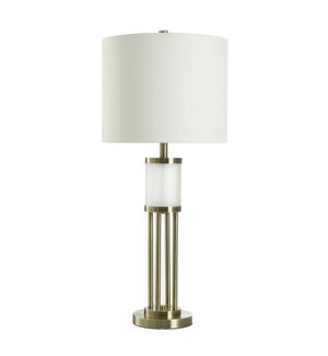 STEEL/ GLASS TABLE LAMP