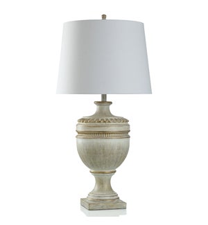 Malta Cream | Table Lamp | Classic Brushed Gold And Cream | 10.25 w X 10.25 d  X 36 h | 150w