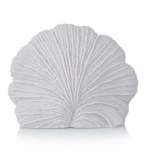 IVORY STRIPED FAN CORAL | White Striped Fan Coral Accent Night Light Lamp | 25 Watts | 15in w. X 12i