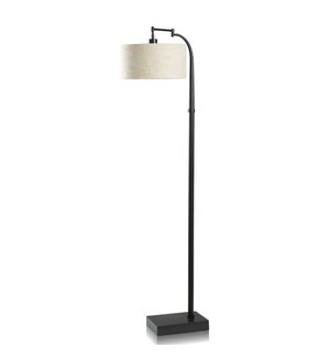 Bronze | Floor Lamp | Mid Century Modern Style With Swing Arm Feature| 7.5 w X 11.75 d  X 65 h |150w