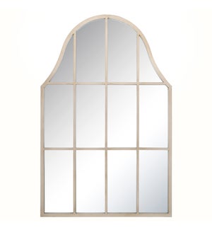 TAYLOR TAUPE MIRROR | 39in w. X 44in ht. X 1in d. | Powder Coated Window Pane Wall Mirror