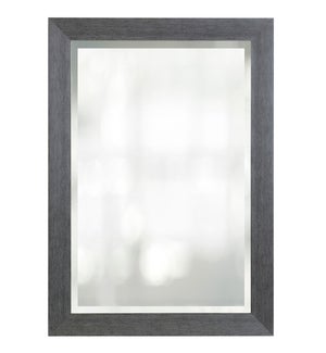 WEATHERED GRAY | Beveled Glass Mirror | Made in USA | 30in w. X 42in ht. X 1in d.
