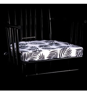 BLACK PALM MACAU CUSHION | 3in X 20in | Black Palm Beach Cushion. Vibrant colors and bold pattern ch