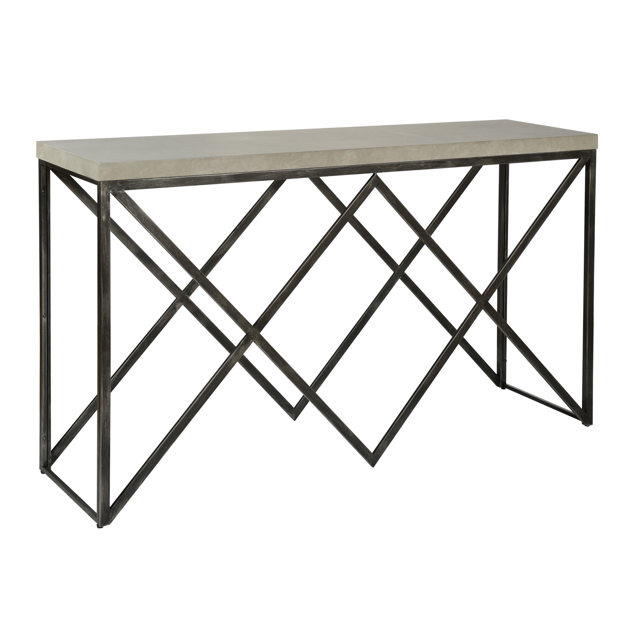 CONCRETE GRAY AND EBONY | NORMAN WYATT HOME | Zigzag Console