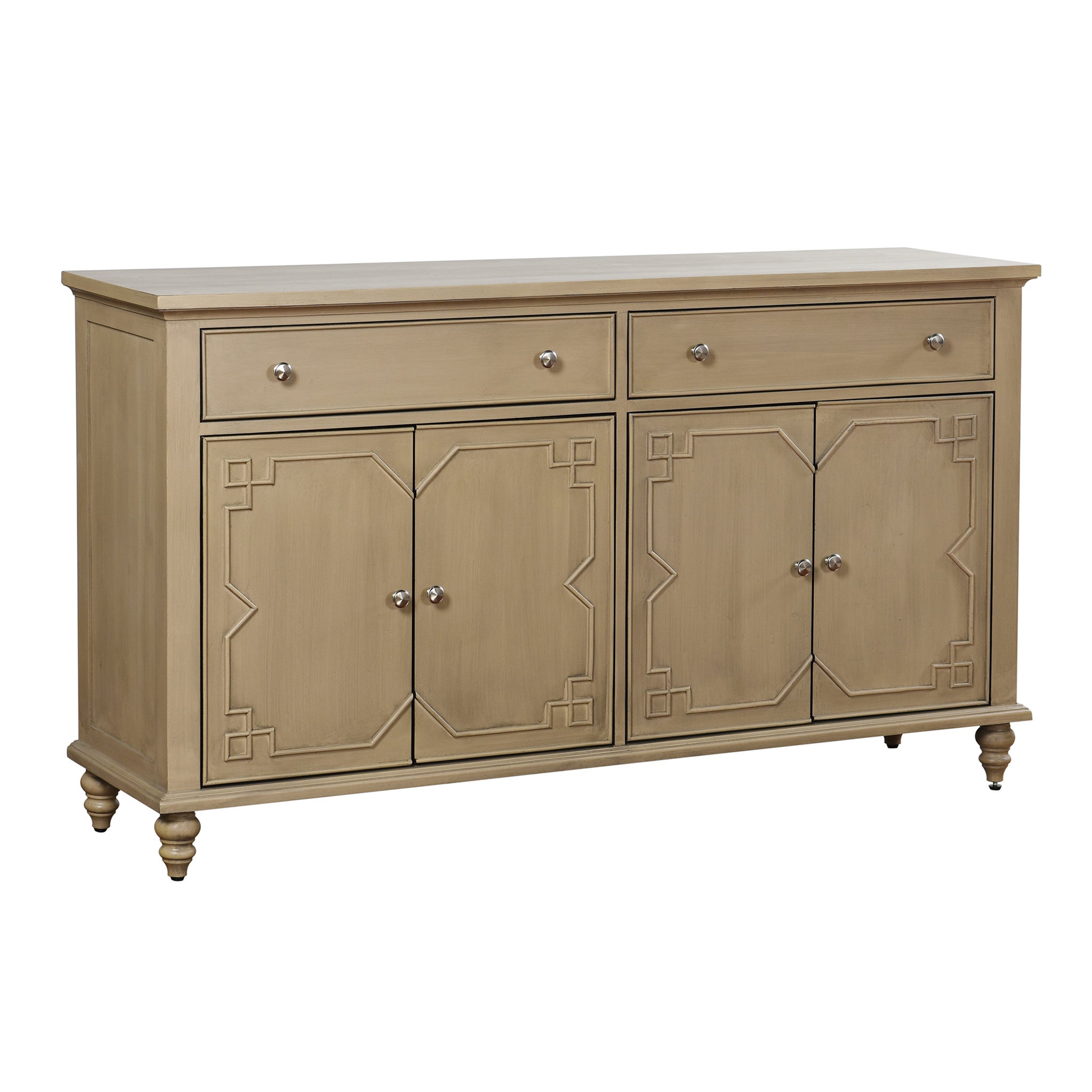 TWO DRAWER FOUR DOOR CABINET | 59IN X 34IN X 16IN - all