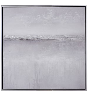 SOFT HAZE | Hand Painted Framed Canvas   | 40in w. X 40in ht. X 2in d.