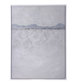 SILKY HORIZON | Hand Painted Framed Canvas   | 36in w. X 48in ht. X 2in d.