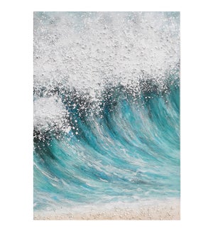 SURF IS UP | Coastal Design Hand Painted Canvas | 40in w. X 60in ht. X 1in d.