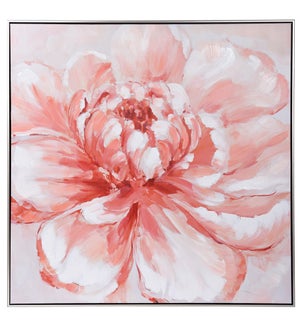 ELEGANT BLOOM | Hand Embellished Framed Canvas | 39in w. X 39in ht. X 2in d.