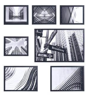 CITYSCAPE SET | Framed Art Set of Seven |16in w. X 24in ht. X 1in d.