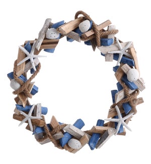 Hand Assembled Wooden Wreath Hanging | 14in X 14in