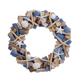 Hand Assembled Wooden Wreath Hanging | 15in X 15in