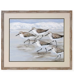 SANDPIPERS I | Framed Print Under Glass |36in w. X 30in ht. X 1in d.
