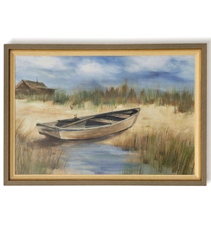 LONE VESSEL | Textured Framed Print | 28in ht. X 40in w.