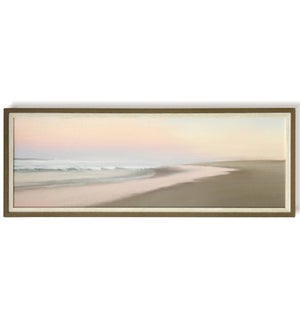 SOFT BEACH EMBRACE | Textured Framed Print | 24in ht. X 64in w.