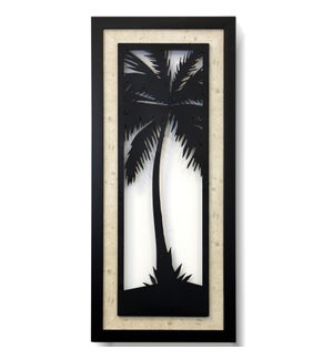 PERFECT PALM I | StyleCraft Exclusive Lazer Cut Metal Framed Wall Art with Fired Finish | 43in ht. X