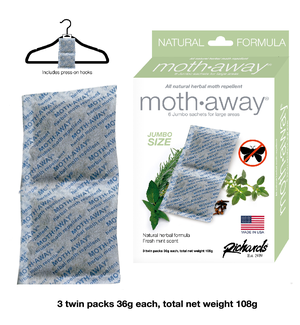 Moth Away Herbal Moth Repellent Jumbo Twin Pack