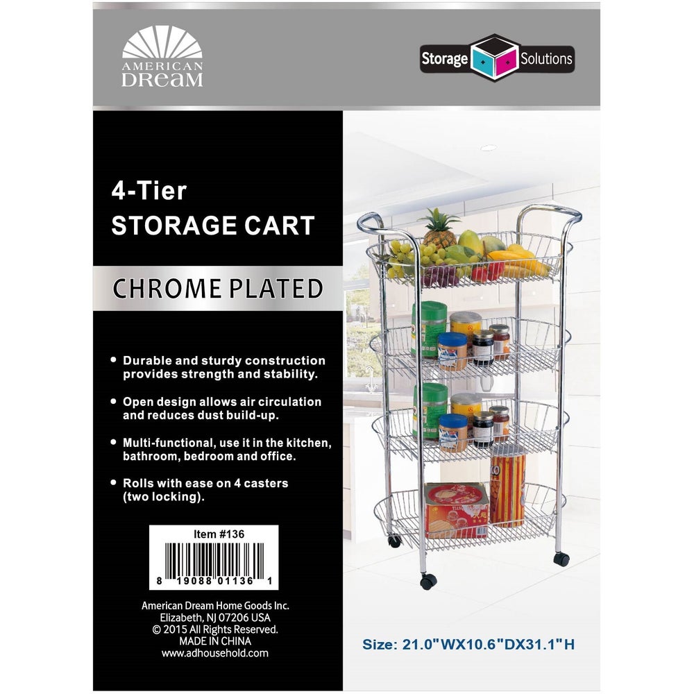 Chrome - 4 Tier Basket Cart (4)