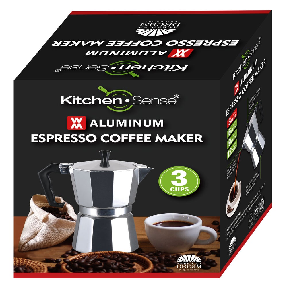 3 cup aluminum cafetera espresso coffee