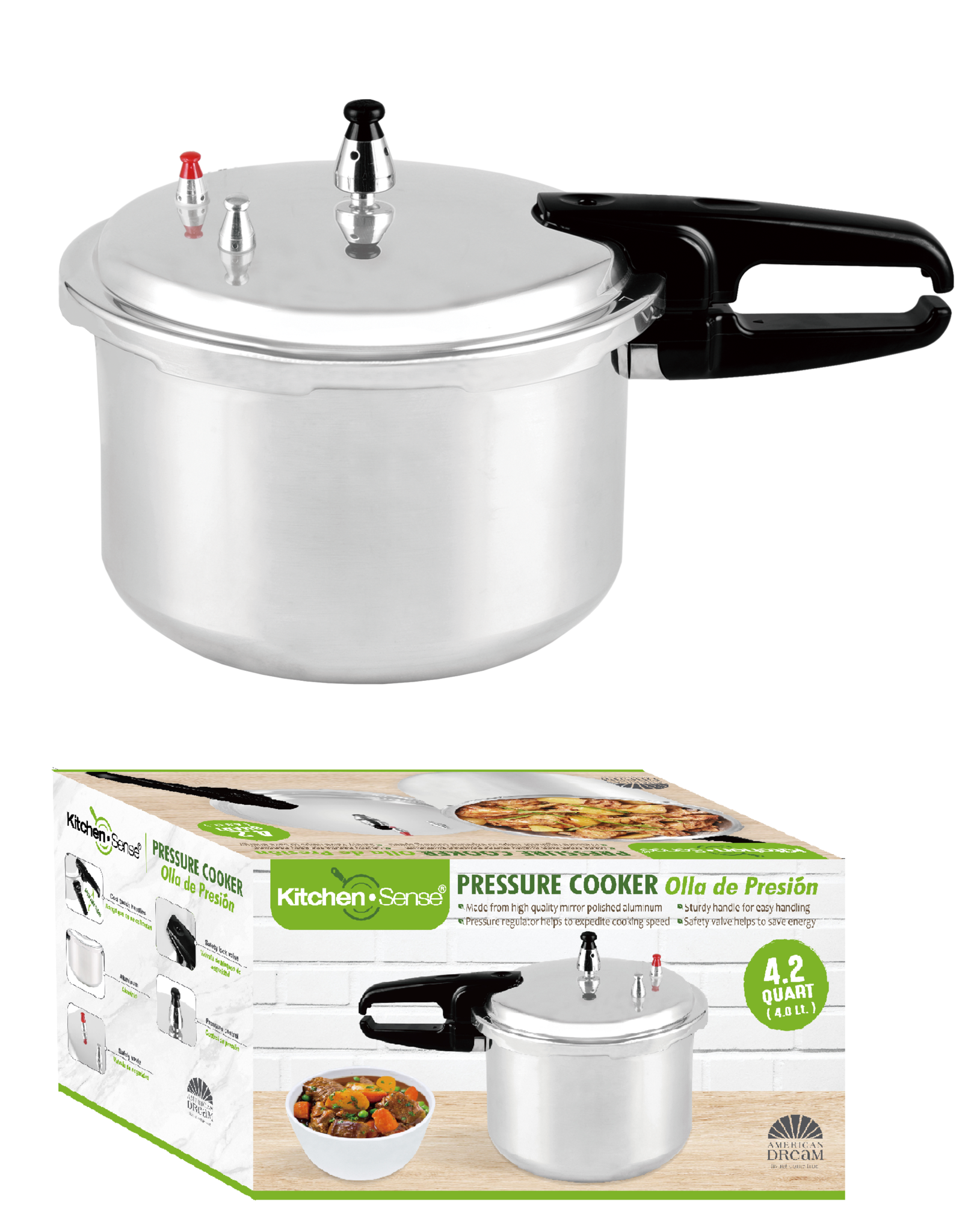 4LT Aluminum Pressure Cooker without Steamer (6) - new items 