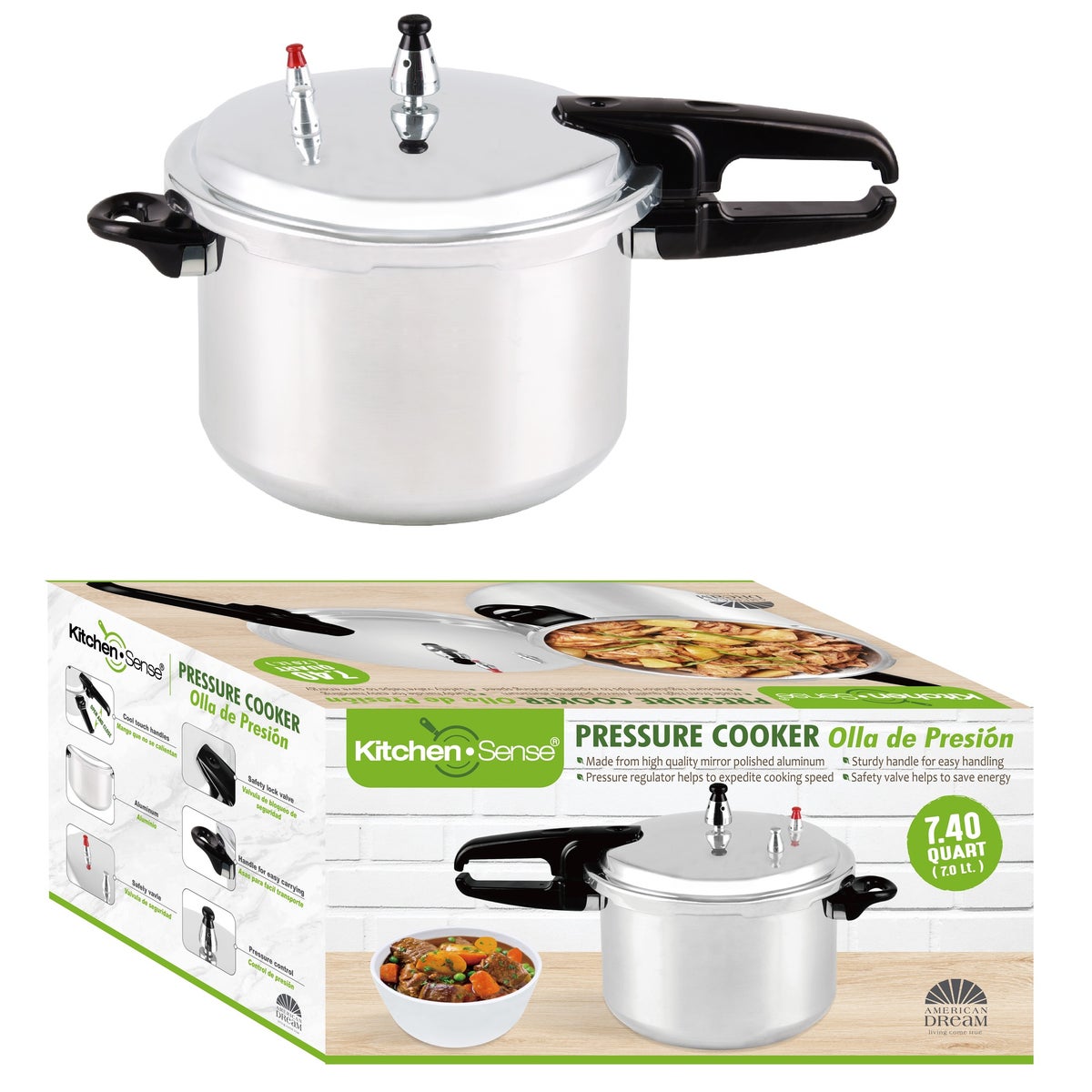 7L Aluminum Pressure Cooker without Steamer (4)