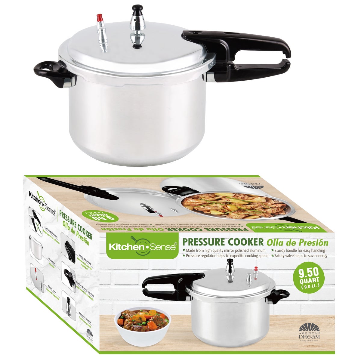 9L Aluminum Pressure Cooker without Steamer (4)