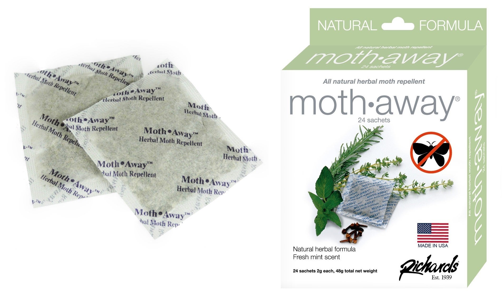 Richards® Moth-Away® Natural Herbal Repellent Sachets, 6 to 72 ct. -  DailySteals