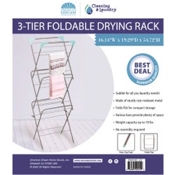 Silver - 3 Tier Folding Drying Rack (5)