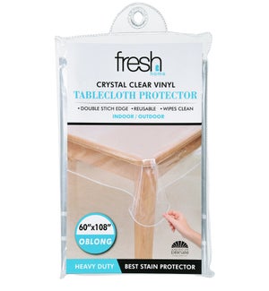 60"x108" Oblong - 4G Clear PVC Table Protector (24)