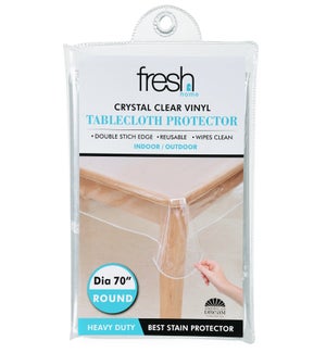70" Round - 4G Clear PVC Table Protector (24)