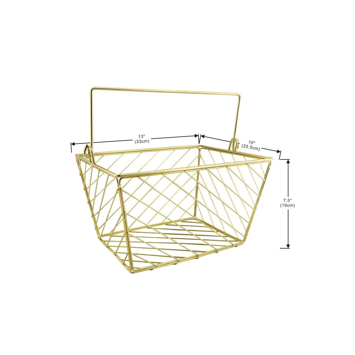 Assorted - Set of 2 Medium Storage Baskets with Handle 13"x10"x7.5" (6sets)