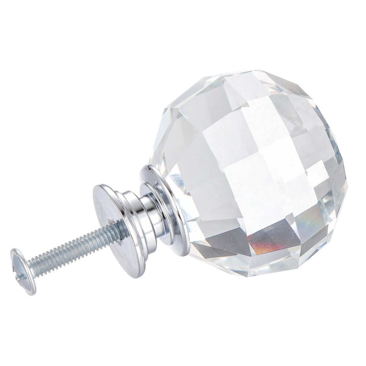 4PC - 40MM Classic Crystal Glass Knob Pull Handles (12 Set)