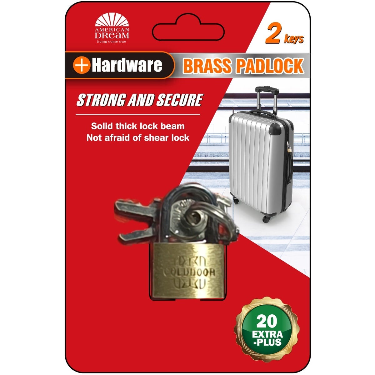 20MM Brass Pad Lock (36/144)
