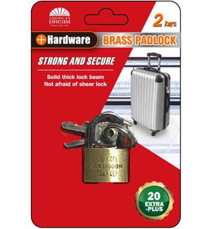 20MM Brass Pad Lock (36/144)