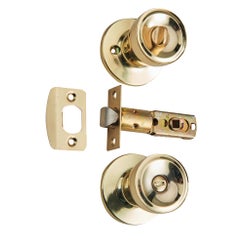 Polished Brass - Bedroom & Bathroom Lock (6/24)